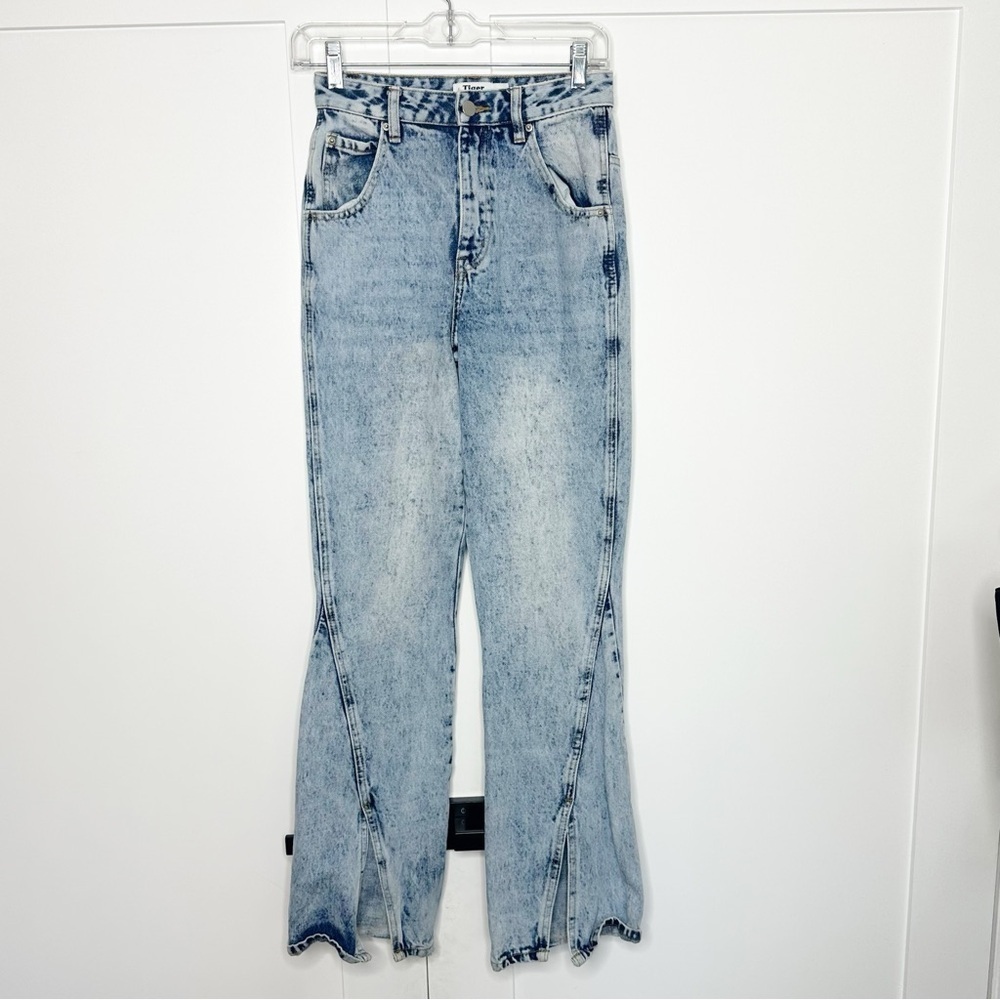 Tiger Mist Adelpha high waist acid wash jeans XXS 24” flare 90’s Y2K high rise - Picture 6 of 13